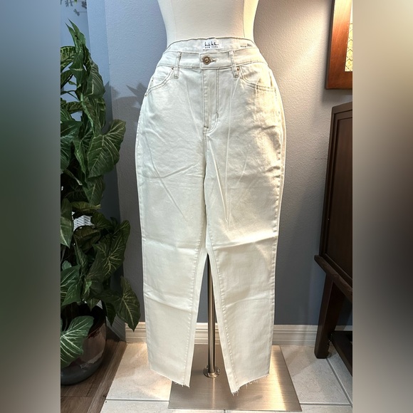 Nicole Miller Cream Ankle Jeans 12 - Picture 1 of 7